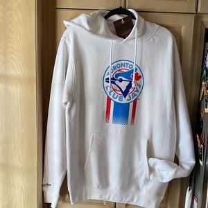Mitchell & Ness Toronto Blue Jays White Hoodie size Medium Unisex